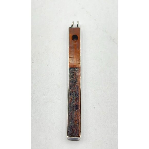 Koa Wood & Sterling Silver Pendant By Dueberie - Picture 1 of 5